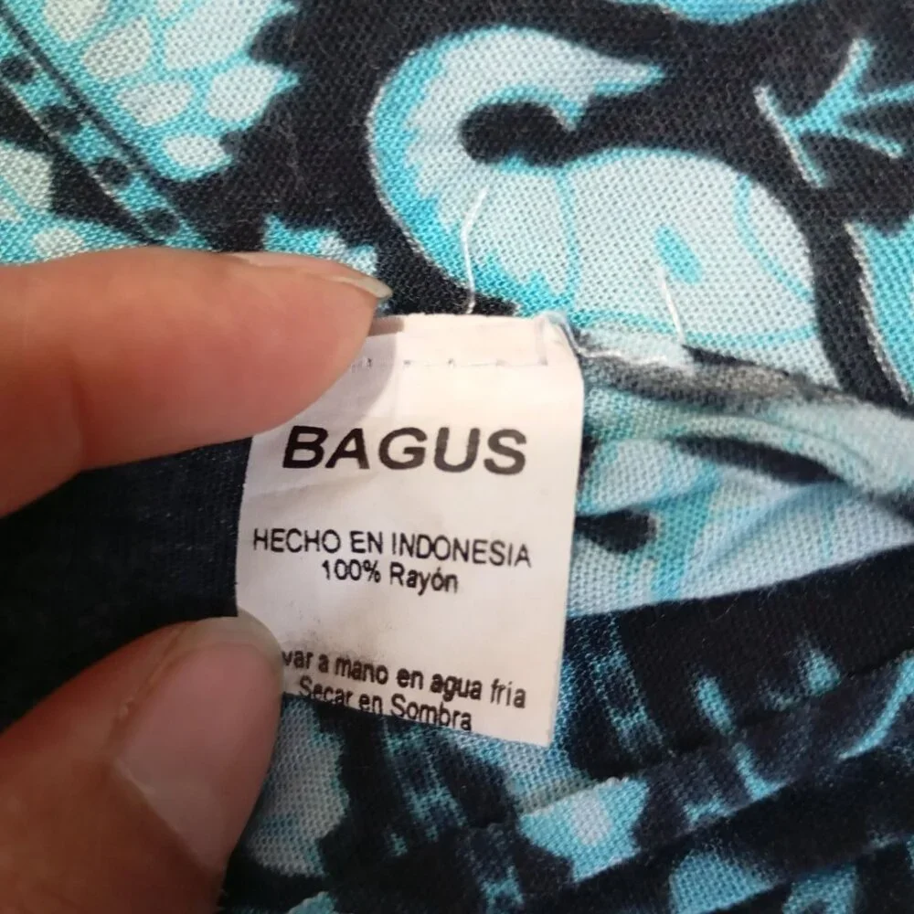 Bagus Scarf Or Throw Elephant Mandala Print Blanket Black & Teal Fringe Edges